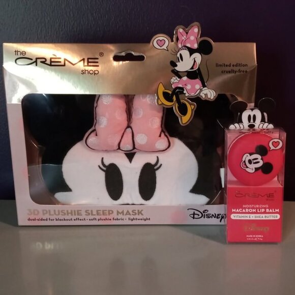 Minnie Mouse and The Creme Shop Sleeping Mask and Lip Balm - NIB - Picture 1 of 5